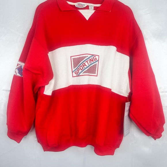 VTG NWT Special Events Red and White Men's Sweater Size 22/42 - Picture 6 of 11